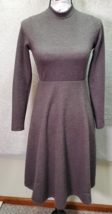 Lulus Sweater Dress Women&#39;s Medium Gray Polyester Long Sleeve Mock Neck Back Zip - £19.67 GBP