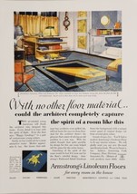 1931 Print Ad Armstrong&#39;s Linoleum Floors Happy Landings Design Lancaster,PA - £16.80 GBP