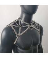 Rave Men Body Chain,Shoulder Chain Harness,Burning Man Body Chain Harnes... - $80.00