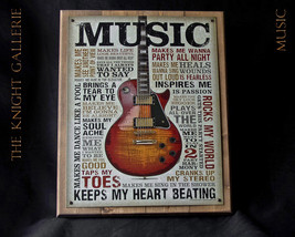 Guitar Wall Decor; Les Paul / MUSIC! - $44.95