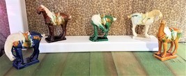 Smithsonian Miniature Asian Ceramic Horses - Set of 5 - £31.37 GBP