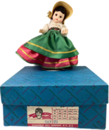 Madame Alexander International Italy Doll Brown Eyes Hat Dress Box Tag S... - £12.65 GBP