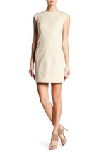Theory Onine Stretch Canvas Dress Beige Khaki Sheath Size 8 - $69.25