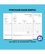 Simple Purchase Order: Editable in Microsoft Word - $33.19 MXN Simple Purchase Order: Editable in Microsoft Word - $33.19 MXN