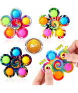 2pk Tie Dye Fidget Spinner Push Popper Bubble Finger Toy Stress & Anxiety Relief - $6.74 CAD - $11.31 CAD