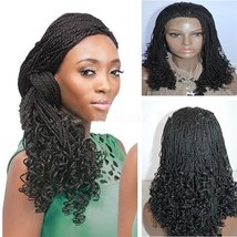 Salon 18 Inch Micro Twist Straight Crochet Hair Curly Ends Wig For Black Women - £68.80 GBP