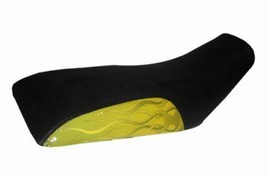 Bombardier DS 650 Yellow Yellow Ghost Flame ATV Seat Cover #9735 - £25.09 GBP
