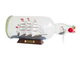 [Pack Of 2] HMS Bounty Model Ship in a Glass Bottle 11&quot;&quot; - £65.84 GBP