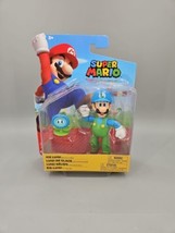 Jakks Pacific World of Nintendo Super Mario Ice Luigi with Ice Flower Figure - £11.79 GBP