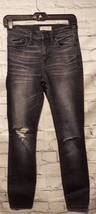 Madewell Womens Size 26 Jeans Black High Riser Skinny Distressed Stretch - $129.54 MXN
