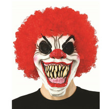 Killer Halloween Clown Mask Latex Scary Curly Clown - £15.17 GBP