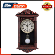 16 Inch Bronze Antique Pendulum Wall Clock Home Decor - $39.98