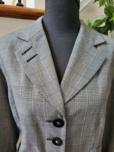 Ashley Stewart Women&#39;s Gray Polyester Long Sleeve Four Button Blazer Size 16 - £30.02 GBP