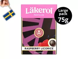 Swedish Candy Läkerol Raspberry Licorice, 75g (2.64 Oz) Sugar free, Swed... - $6.47+
