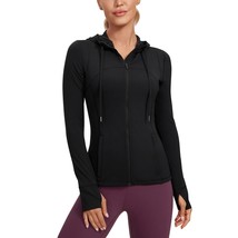 Butterluxe Womens Hooded Workout Jacket - Zip Up Athletic Running Jacket... - £69.73 GBP