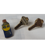 WD40 AND SCHLAGE KEY PROMOTIONAL PROMO LAPEL PINS REP EMPLOYEE STORE WEA... - £18.16 GBP