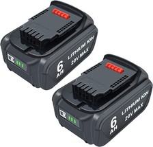 Rocivic 2 Packs 6.0Ah 20V Replacement Battery for Dewalt 20 Volt Max XR DCB200 - £61.34 GBP