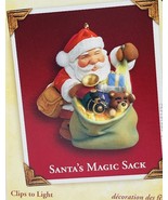 HALLMARK SANTA&quot;S MAGIC SACK Clips to Light, Ornament &amp; Memory Card KEEPS... - $6.77 CAD