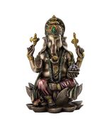 GANESHA LORD OF SUCCESS STATUE 7&quot; Hindu Elephant God HIGH QUALITY Bronze... - $53.95