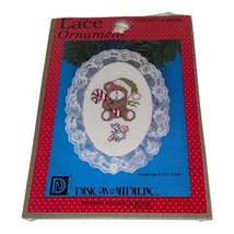 Designs For The Needle Lace Christmas Ornament Kit 1235 Bear & Mouse Candy cane - £5.79 GBP