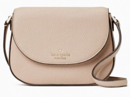 Kate Spade Leila Mini Flap Crossbody Bag Warm Beige Leather WLR00396 NWT... - £77.83 GBP