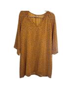 Traffic People Dress Yellow Boho Hippie neck Romantic Fall Autumn Urban S - $459.78 MXN