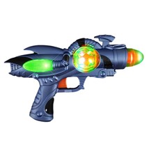 Light Up Musical Spinning Space Blaster Laser Gun - $31.60