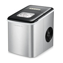 Silver CROWNFUL 26 Lb. lb. Daily Production Bullet Clear Ice Portable Ice Maker - £110.78 GBP