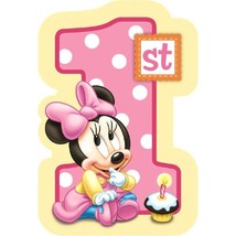 Disney Minnie Mouse 1st First Birthday Save The Date Party Invitations 8... - £5.42 GBP