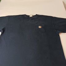 Carhartt K126 NVY Men's Blue Short Sleeve Pocket Workwear T-Shirt Size 2XL image 7