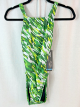 Speedo One Piece Swimsuit Women's Sz 6/32 Train II Tech 8191467 Kelly Gr... - $29.65