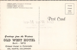 Greetings from the Historic Old West Hotel Del Norte CO Postcard PC424 - £3.97 GBP
