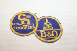 Vintage Chesapeake &amp; Ohio, Baltimore &amp; Ohio Train Patch, Round, Blue &amp; Y... - $20.00