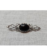 Ornate Onyx Color Open Design Brooch Pin, 2.25&#39;&#39;, Vintage - $275.89 MXN