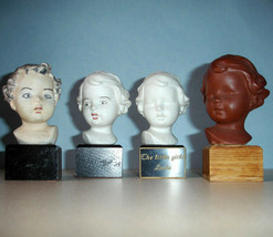 Goebel Young Girl Head Bust SET/4 Display Pieces Different Stages of Decoration - £113.95 GBP