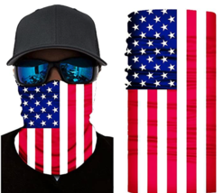 American Flag Face Sun Mask, Neck Gaiter Balaclava Headwear Bandana 2 Pack - £6.14 GBP