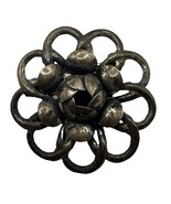 Beau Sterling Silver Floral Pin Small Brooch Rose Center 4g - $272.87 MXN
