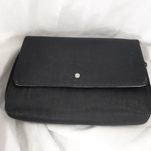 Swarovski Cosmetic Black Zippered Bag Mirror Crystal Embellished Magnetic Close - £18.12 GBP