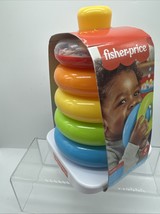 Fisher-Price Baby Stacking Toy Rock-A-Stack RolyPoly Base 5 Colorful Rin... - $5.99