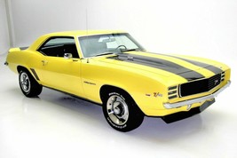 1969 Chevy Camaro Z28 Yellow Poster 24 X 36 Inch Sweet Looking! - £15.95 GBP