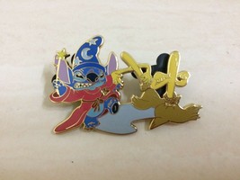 Disney Lilo Stitch Dressed as Sorcerer Mickey And Broom Pin. Classic Rar... - $70.00