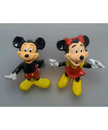 2 1/4&quot; Mickey &amp; Minnie Mouse PVC Figurines Walt Disney Productions Hong ... - $12.89 CAD