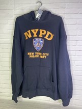 New York City Police Department Logo Licensed Hoodie Sweatshirt Blue Men... - $38.12