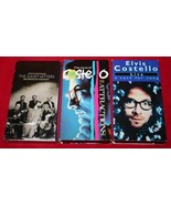 Vintage ELVIS COSTELLO Lot of 3 Music Video &amp; Live VHS Brodsky Quartet C... - £10.07 GBP