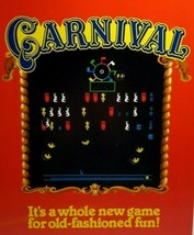 Carnival Arcade FLYER Original 1980 Video Game Foldout Vintage Retro Art Promo - £25.13 GBP