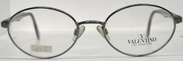 Vintage Valentino V466 Oval Frame Eyeglass 90s Specs Eyewear V Side Logo - $112.55