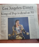 2009 LA Times Michael Jackson Passing Newspaper - £10.75 GBP