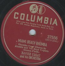 1951 Xavier Cugat &amp; Orchestra – MARDI GRAS 78 rpm Record 10&quot; Columbia 37556 G+ - £5.59 GBP