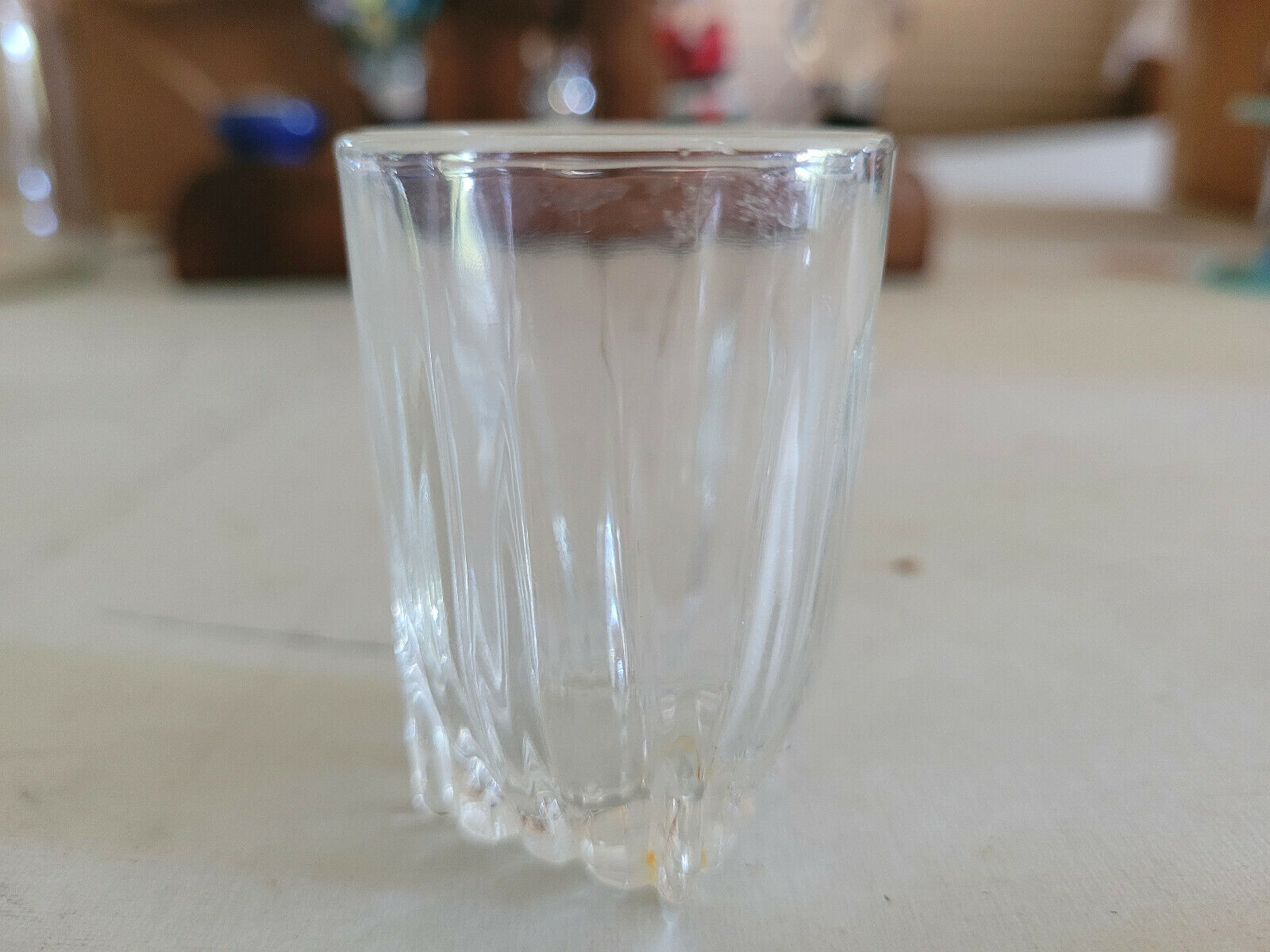 Vintage Small Clear Glass Federal 2.0&quot; Cute Decorative Collectable - $11.99