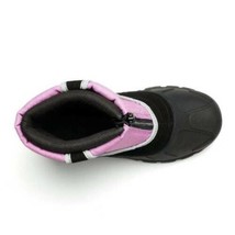 Girls Snow Boots Winter Itasca Mid Removeable Liner Black Pink $50 NEW-s... - $21.78